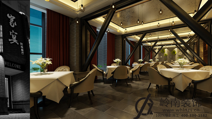 饭店餐厅装修设计效果图案例